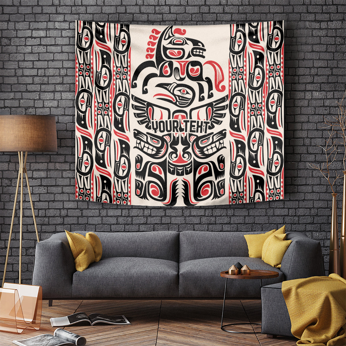 Personalized Canada Indigenous Haida Art Tapestry - Wonder Print Shop