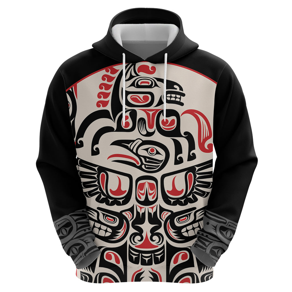 Personalized Canada Indigenous Haida Art Zip Hoodie - Wonder Print Shop