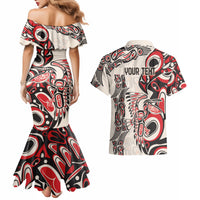 Personalized Canada Indigenous History Month Couples Matching Mermaid Dress and Hawaiian Shirt LT9 - Wonder Print Shop