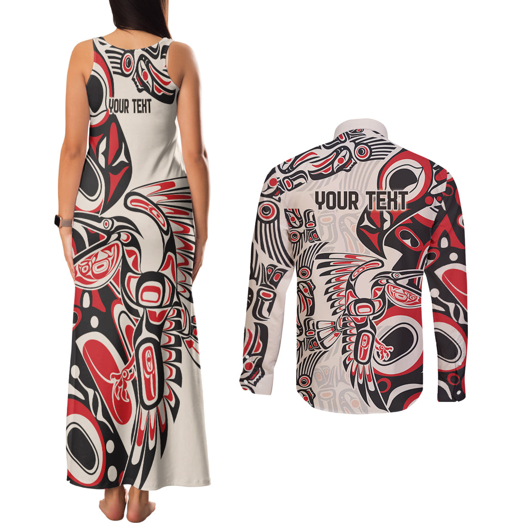 Personalized Canada Indigenous History Month Couples Matching Tank Maxi Dress and Long Sleeve Button Shirt LT9 - Wonder Print Shop