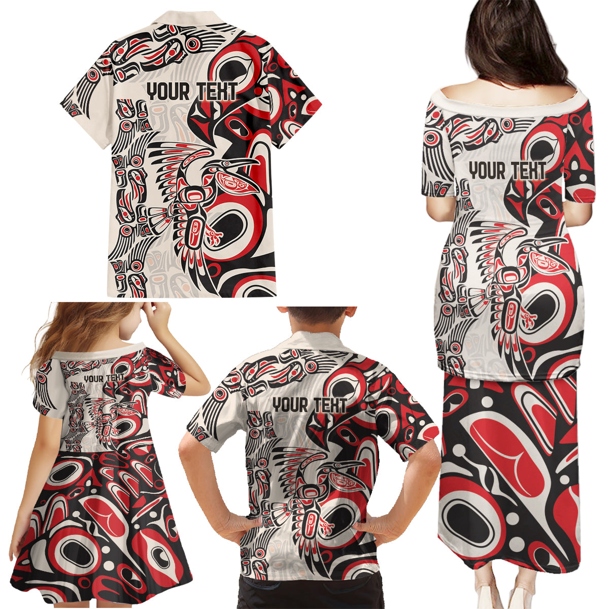 Personalized Canada Indigenous History Month Family Matching Puletasi and Hawaiian Shirt - Wonder Print Shop