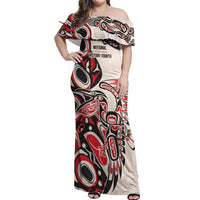 Personalized Canada Indigenous History Month Off Shoulder Maxi Dress - Wonder Print Shop