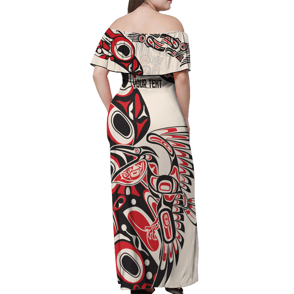 Personalized Canada Indigenous History Month Off Shoulder Maxi Dress - Wonder Print Shop