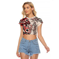 Personalized Canada Indigenous History Month Raglan Cropped T Shirt - Wonder Print Shop