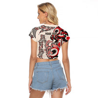 Personalized Canada Indigenous History Month Raglan Cropped T Shirt - Wonder Print Shop