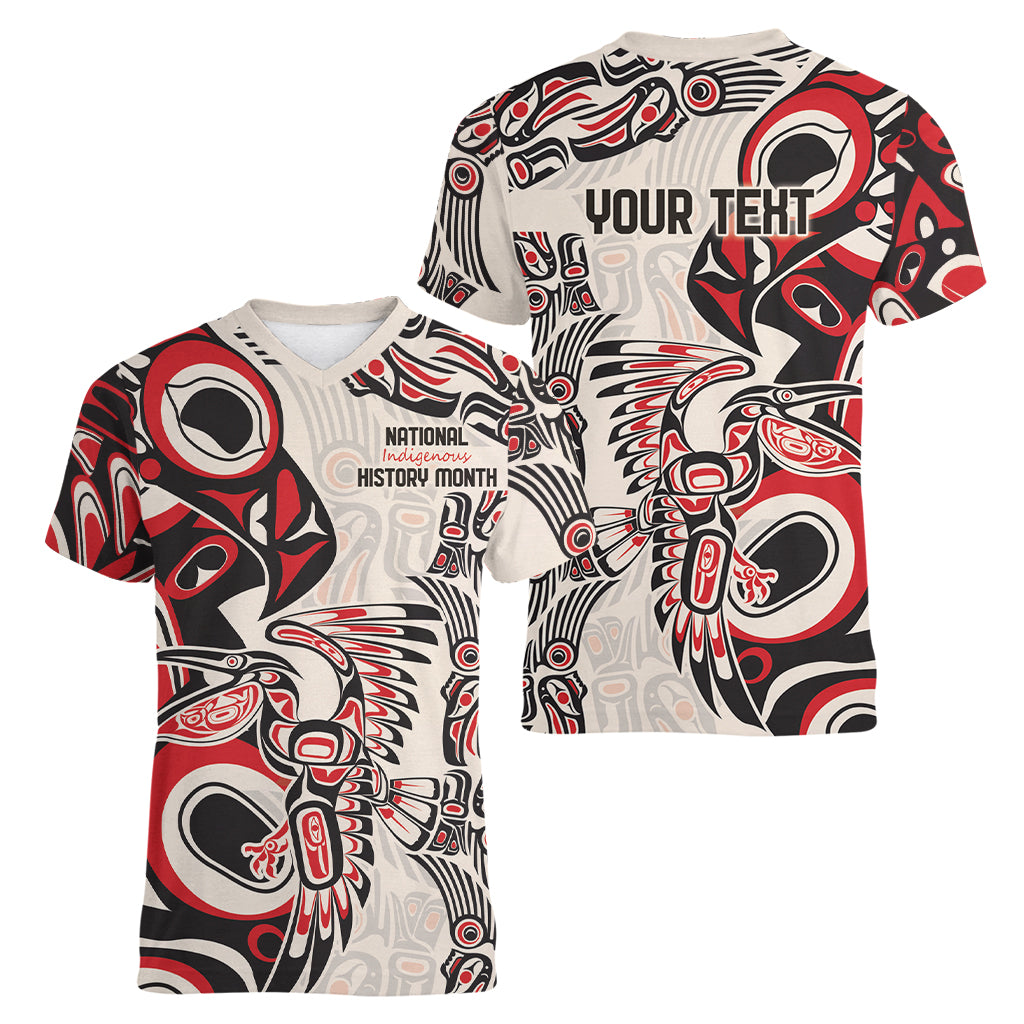 Personalized Canada Indigenous History Month Women V-Neck T-Shirt - Wonder Print Shop