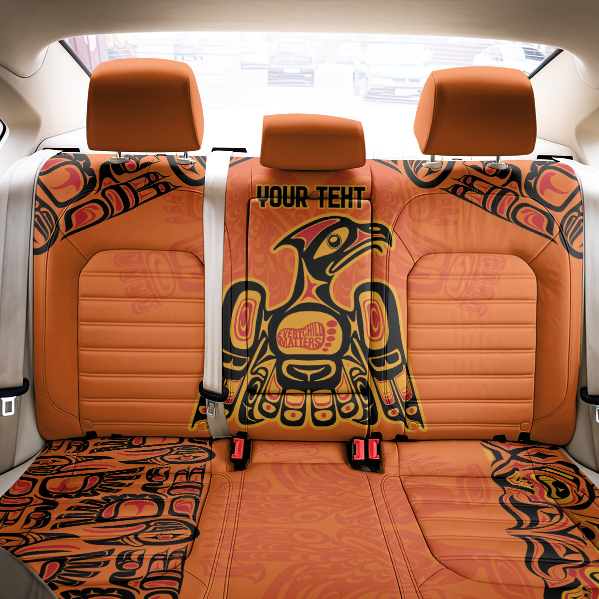 Personalized Every Child Matter Back Car Seat Cover Canadian Native Indigenous Haida LT9 - Wonder Print Shop
