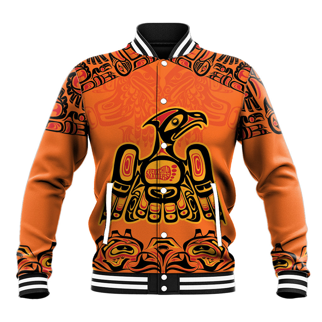 Personalized Every Child Matter Baseball Jacket Canadian Native Indigenous Haida LT9 - Wonder Print Shop