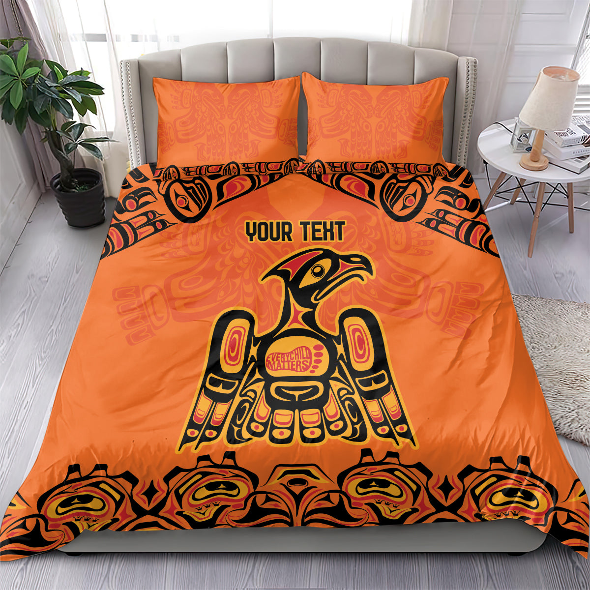 Personalized Every Child Matter Bedding Set Canadian Native Indigenous Haida LT9 - Wonder Print Shop
