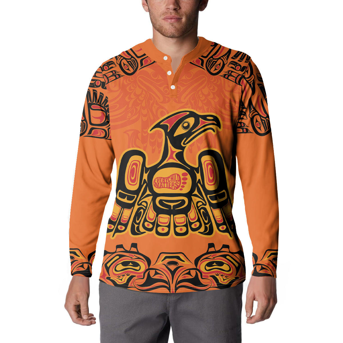 Personalized Every Child Matter Button Sweatshirt Canadian Native Indigenous Haida LT9 - Wonder Print Shop
