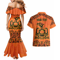 Personalized Every Child Matter Couples Matching Mermaid Dress and Hawaiian Shirt Canadian Native Indigenous Haida LT9 - Wonder Print Shop