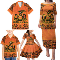 Personalized Every Child Matter Family Matching Puletasi and Hawaiian Shirt Canadian Native Indigenous Haida - Wonder Print Shop