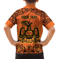 Personalized Every Child Matter Family Matching Short Sleeve Bodycon Dress and Hawaiian Shirt Canadian Native Indigenous Haida - Wonder Print Shop