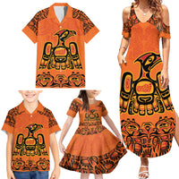 Personalized Every Child Matter Family Matching Summer Maxi Dress and Hawaiian Shirt Canadian Native Indigenous Haida - Wonder Print Shop