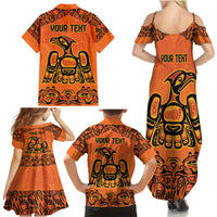 Personalized Every Child Matter Family Matching Summer Maxi Dress and Hawaiian Shirt Canadian Native Indigenous Haida - Wonder Print Shop