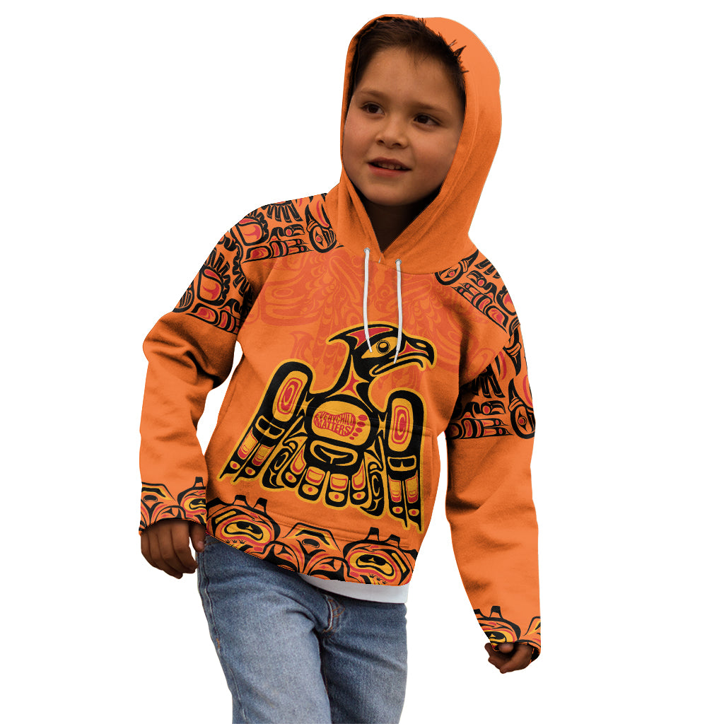 Personalized Every Child Matter Kid Hoodie Canadian Native Indigenous Haida - Wonder Print Shop