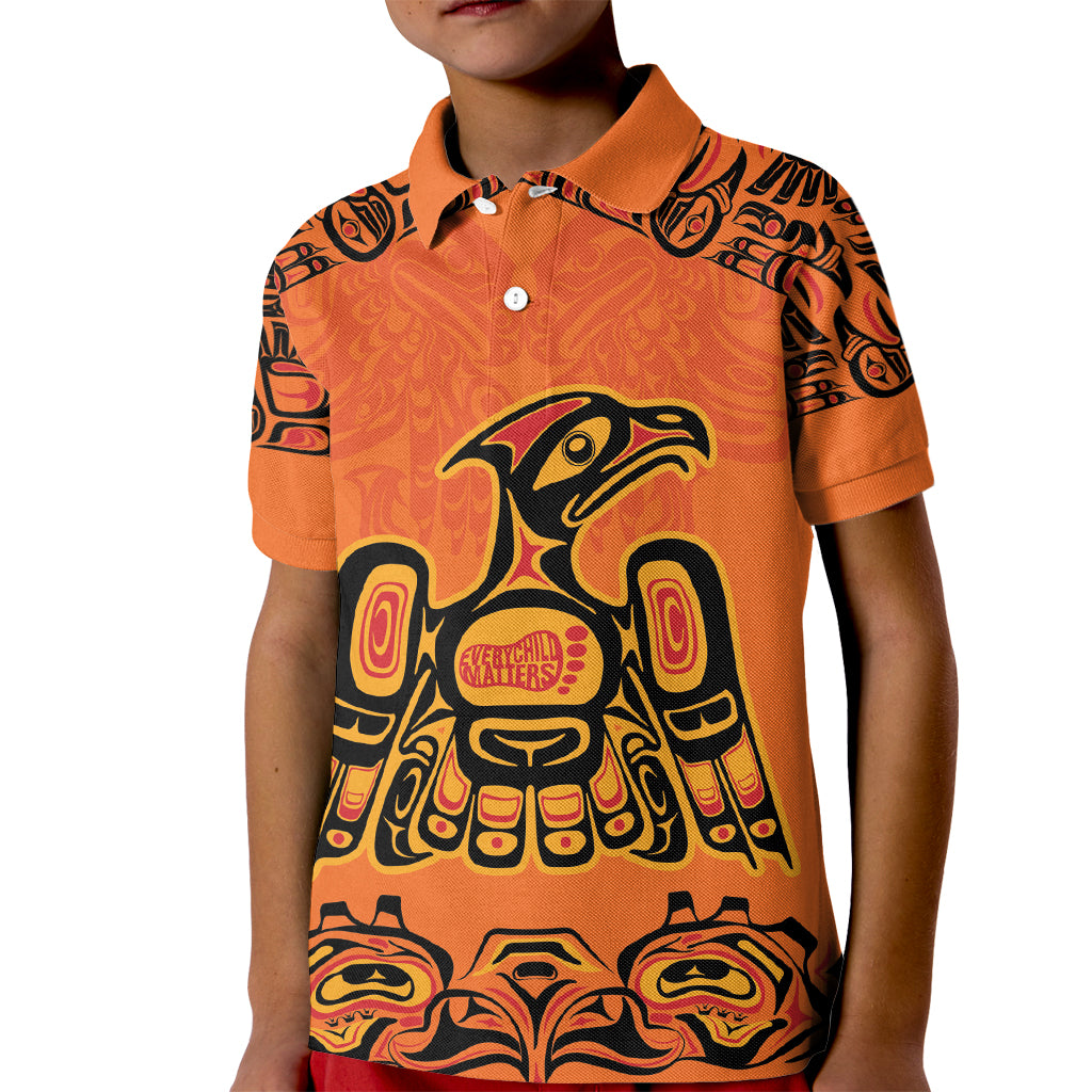 Personalized Every Child Matter Kid Polo Shirt Canadian Native Indigenous Haida - Wonder Print Shop