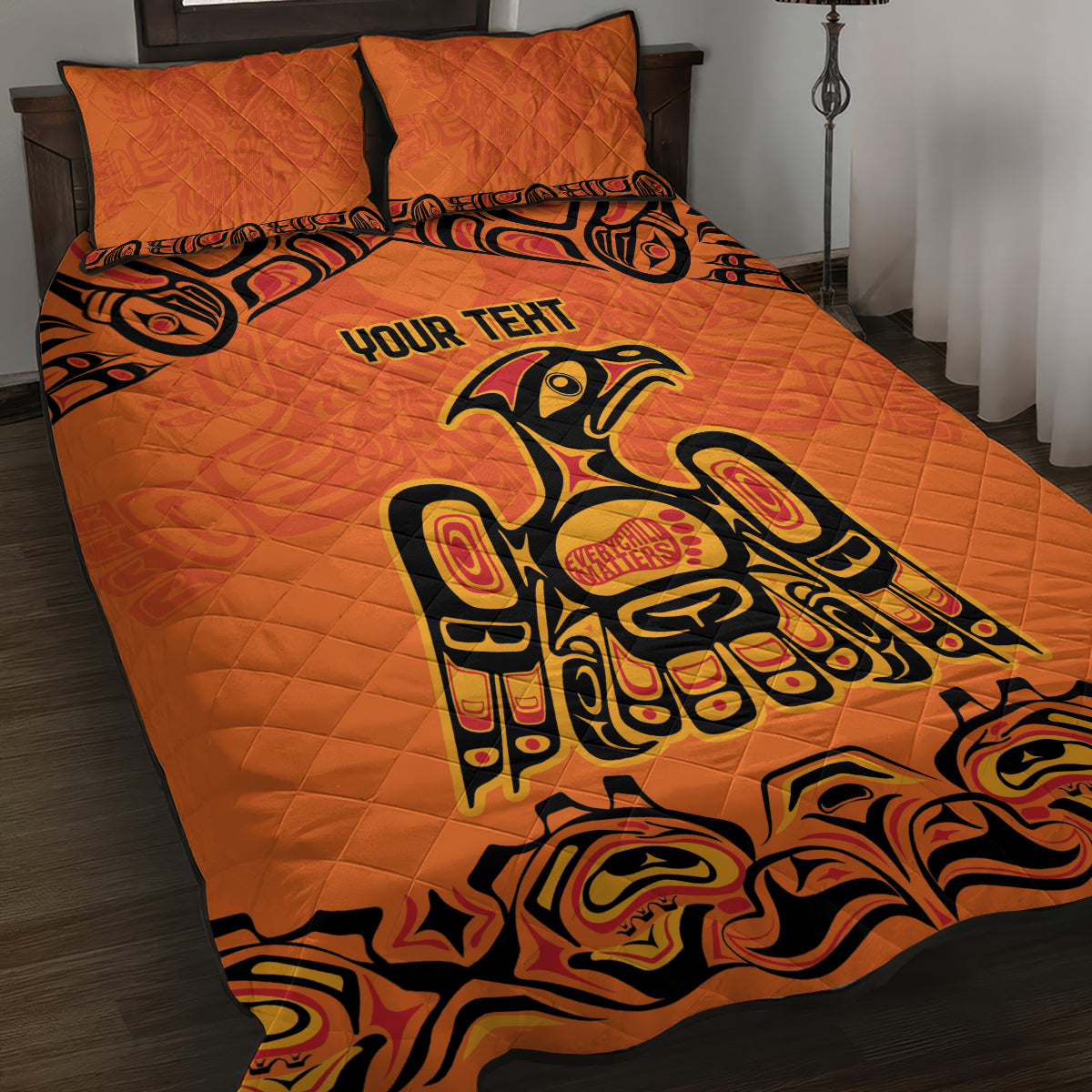 Personalized Every Child Matter Quilt Bed Set Canadian Native Indigenous Haida - Wonder Print Shop