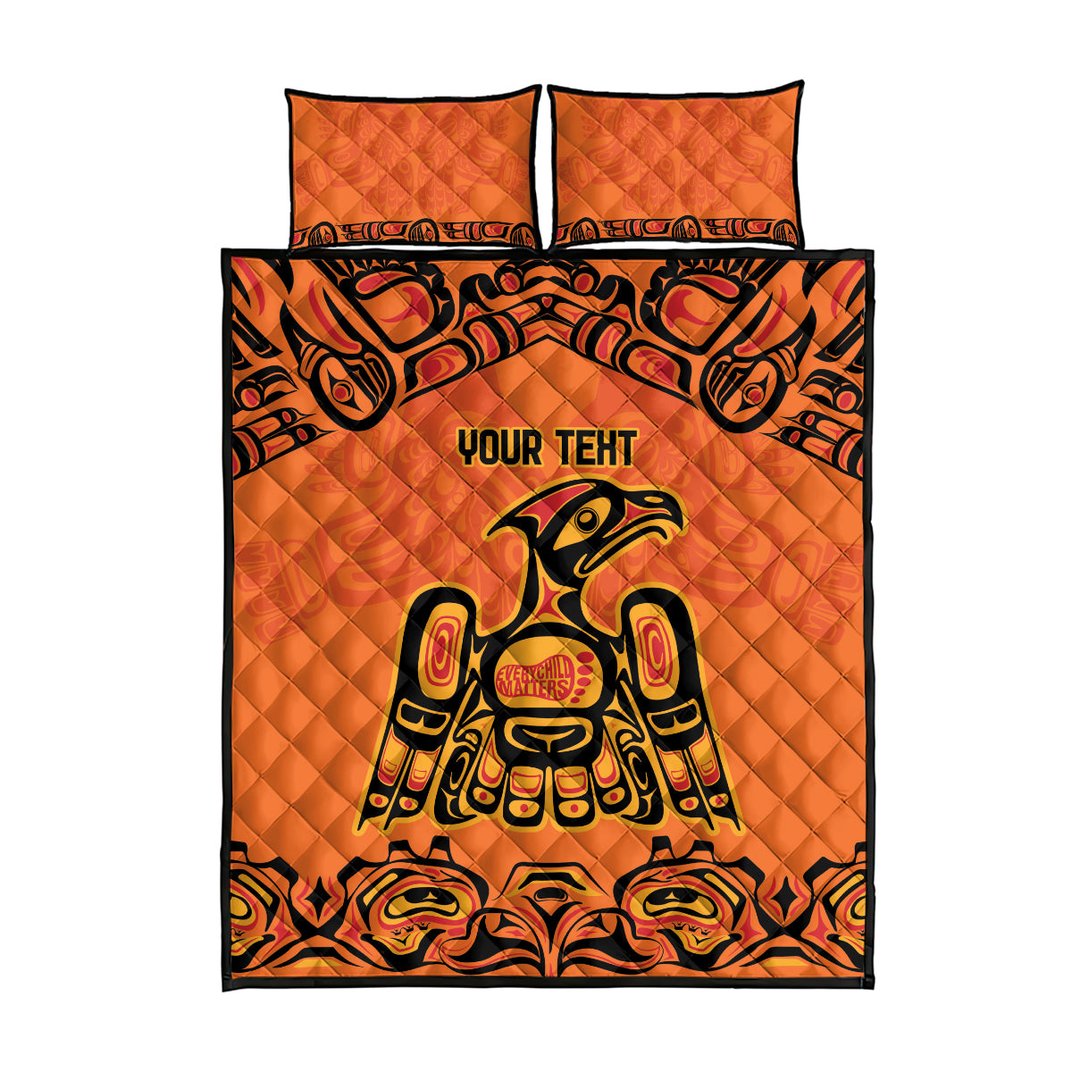 Personalized Every Child Matter Quilt Bed Set Canadian Native Indigenous Haida - Wonder Print Shop