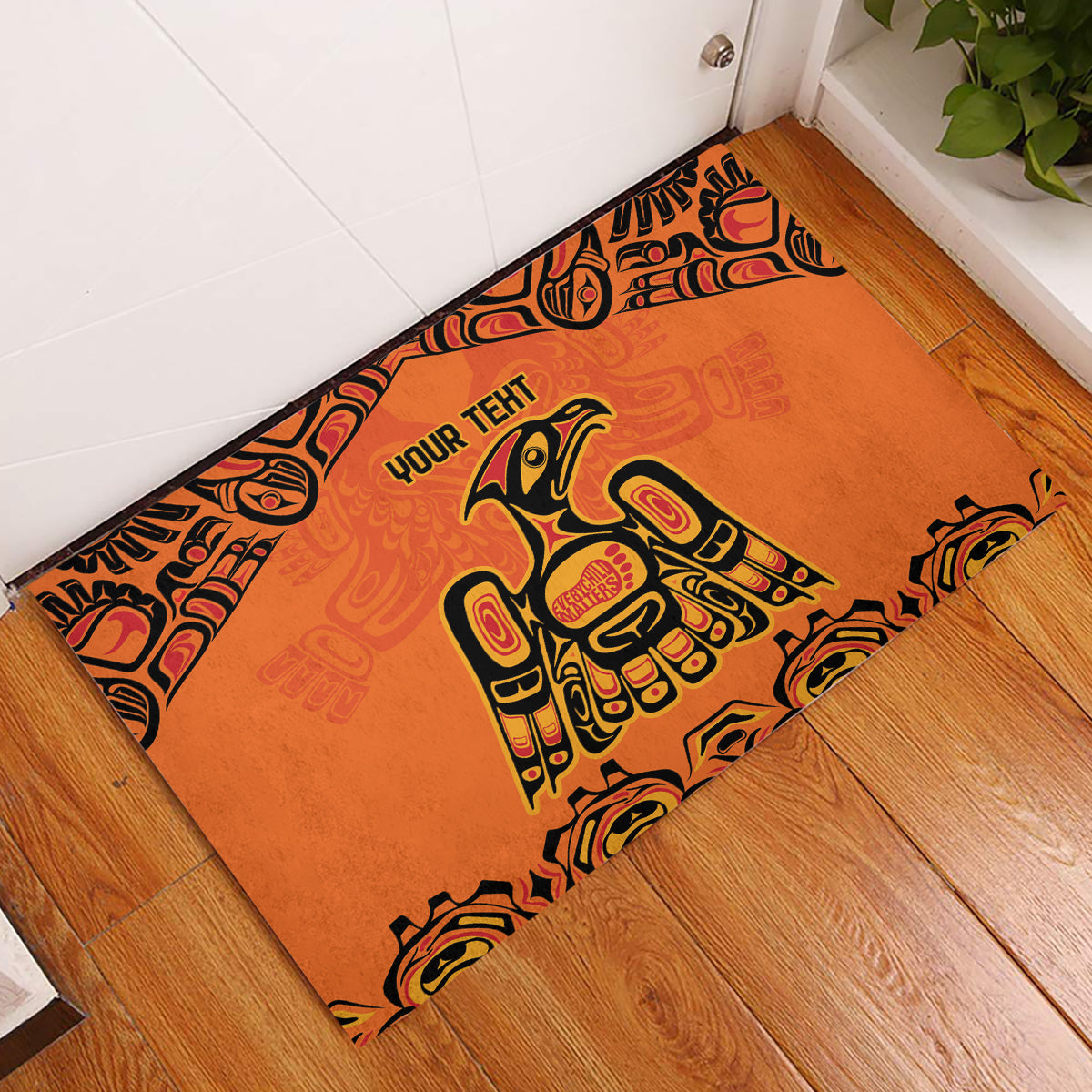 Personalized Every Child Matter Rubber Doormat Canadian Native Indigenous Haida - Wonder Print Shop