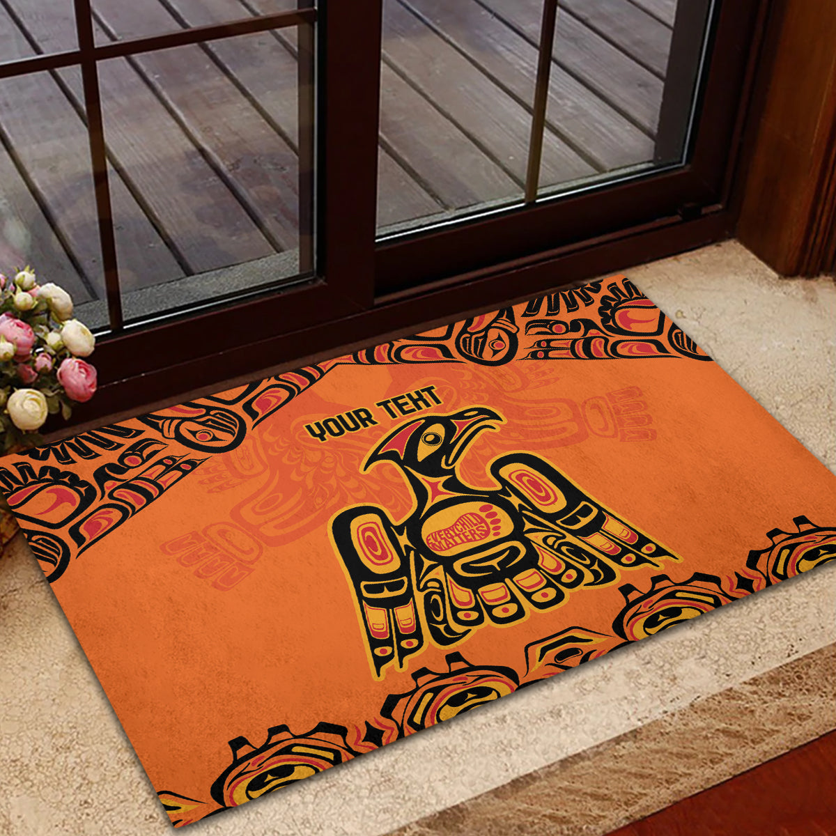 Personalized Every Child Matter Rubber Doormat Canadian Native Indigenous Haida - Wonder Print Shop