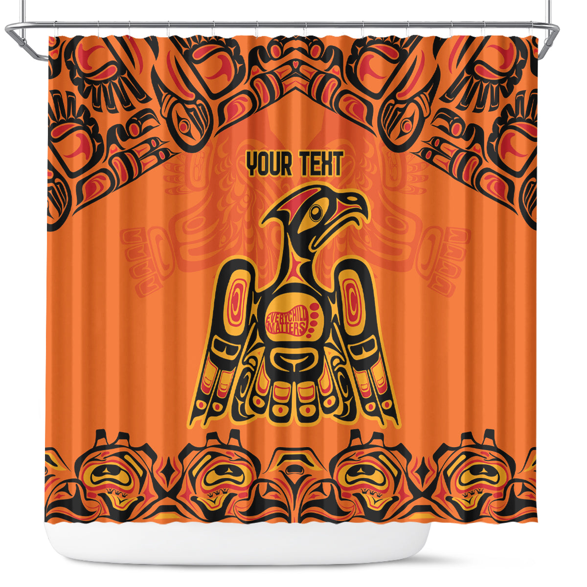Personalized Every Child Matter Shower Curtain Canadian Native Indigenous Haida