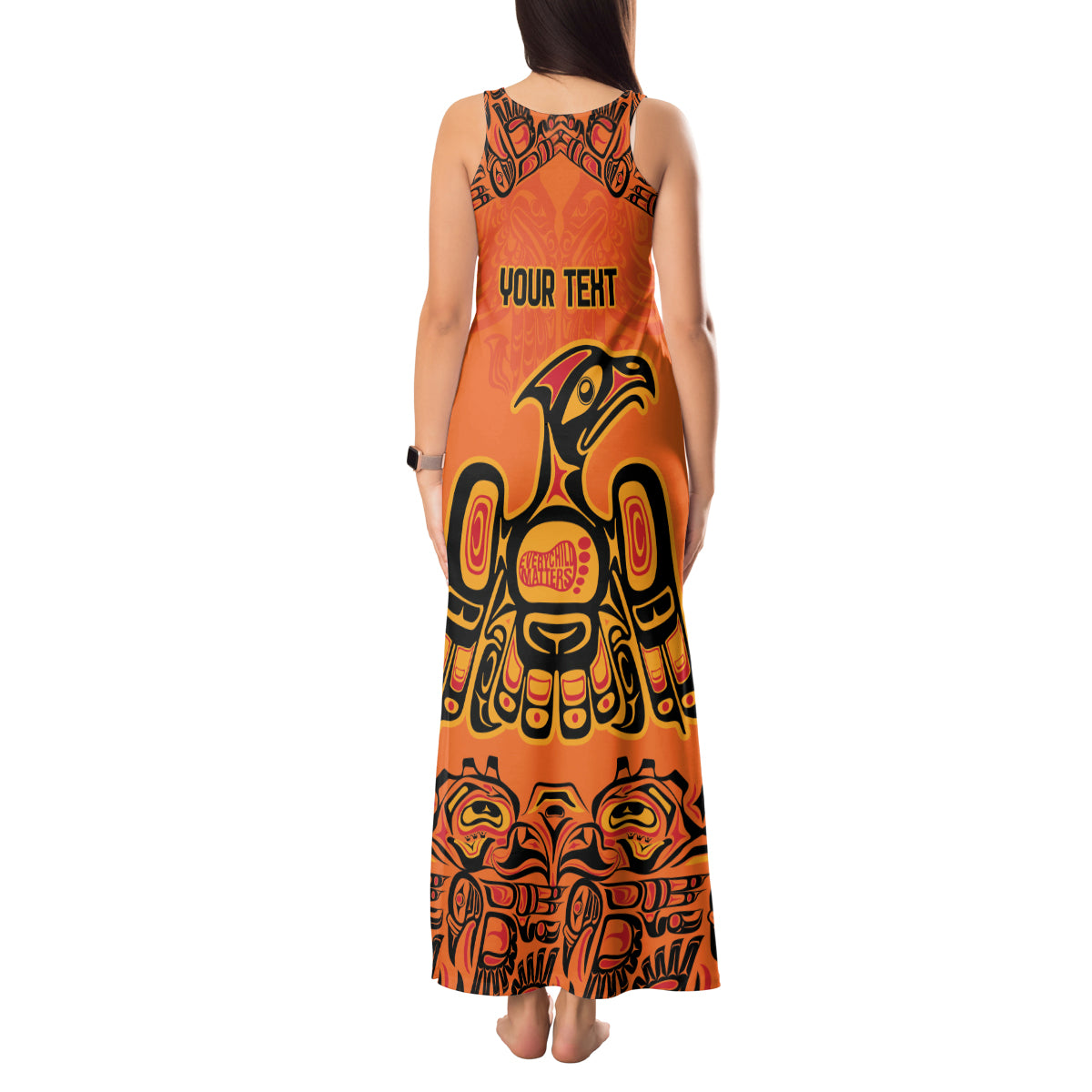 Personalized Every Child Matter Tank Maxi Dress Canadian Native Indigenous Haida - Wonder Print Shop