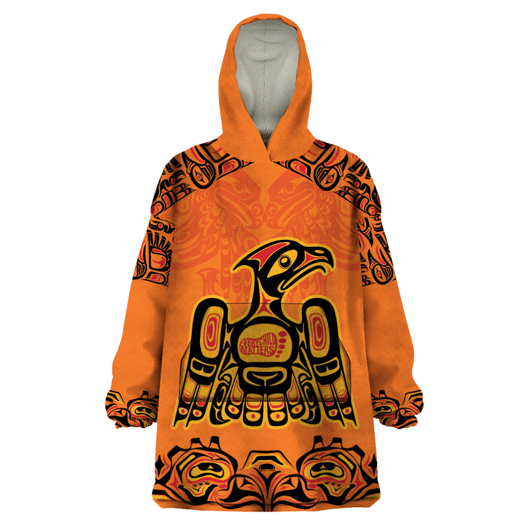 Personalized Every Child Matter Wearable Blanket Hoodie Canadian Native Indigenous Haida - Wonder Print Shop