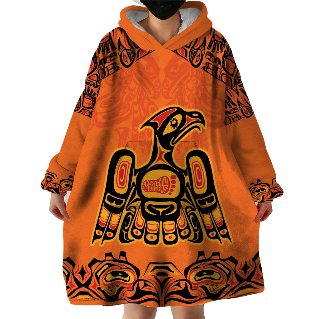Personalized Every Child Matter Wearable Blanket Hoodie Canadian Native Indigenous Haida - Wonder Print Shop