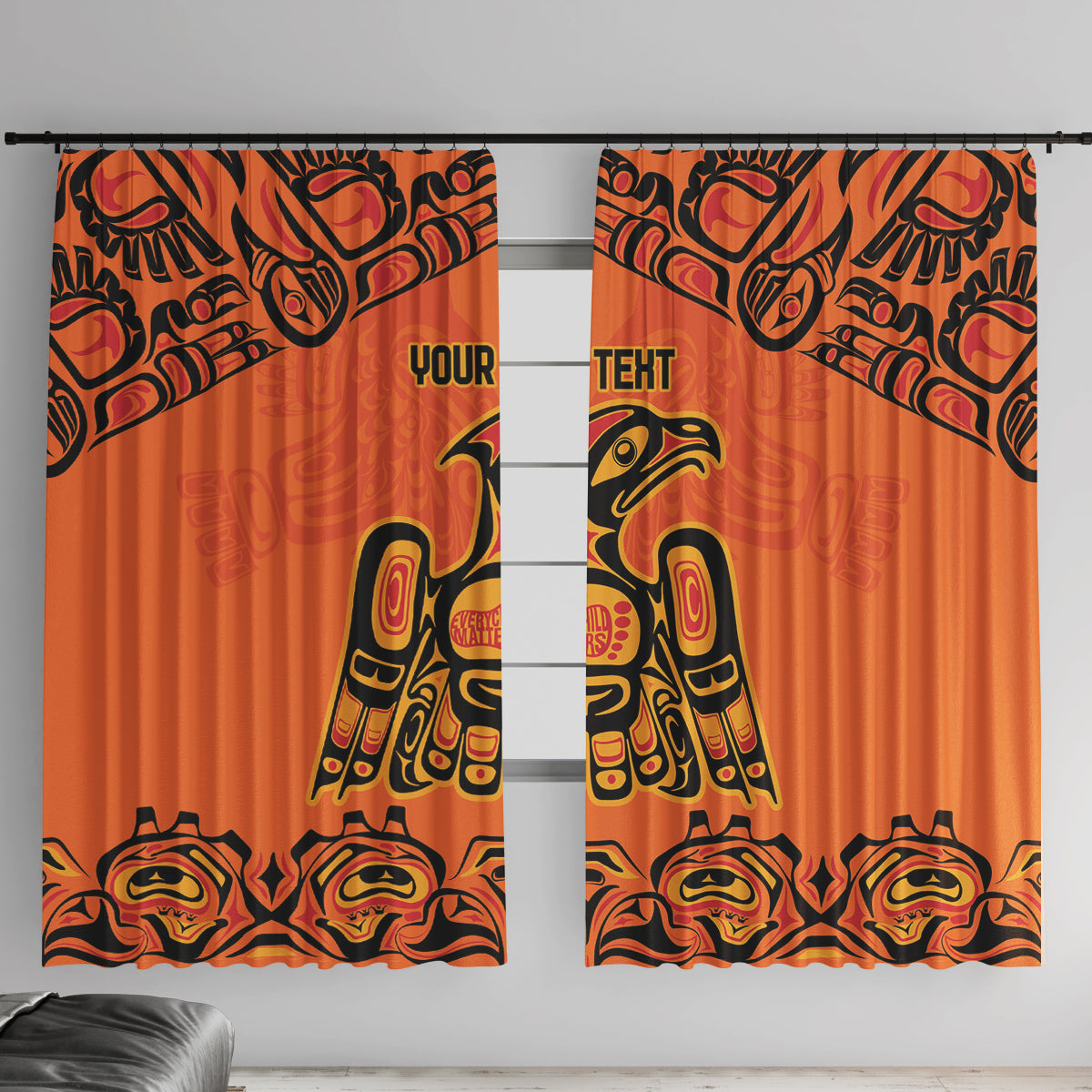 Personalized Every Child Matter Window Curtain Canadian Native Indigenous Haida - Wonder Print Shop