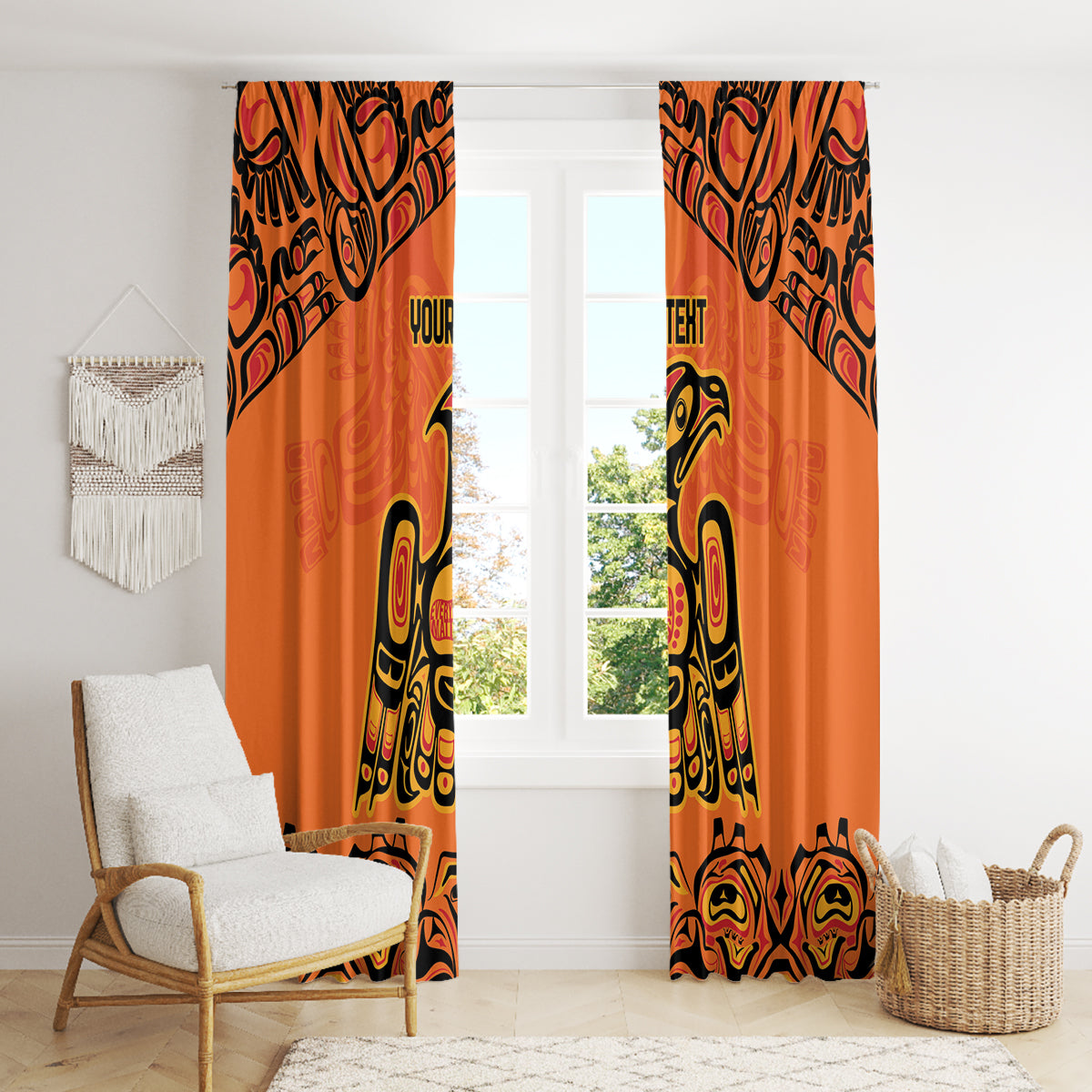 Personalized Every Child Matter Window Curtain Canadian Native Indigenous Haida - Wonder Print Shop