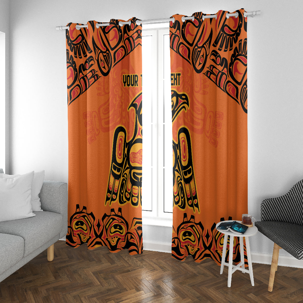 Personalized Every Child Matter Window Curtain Canadian Native Indigenous Haida - Wonder Print Shop