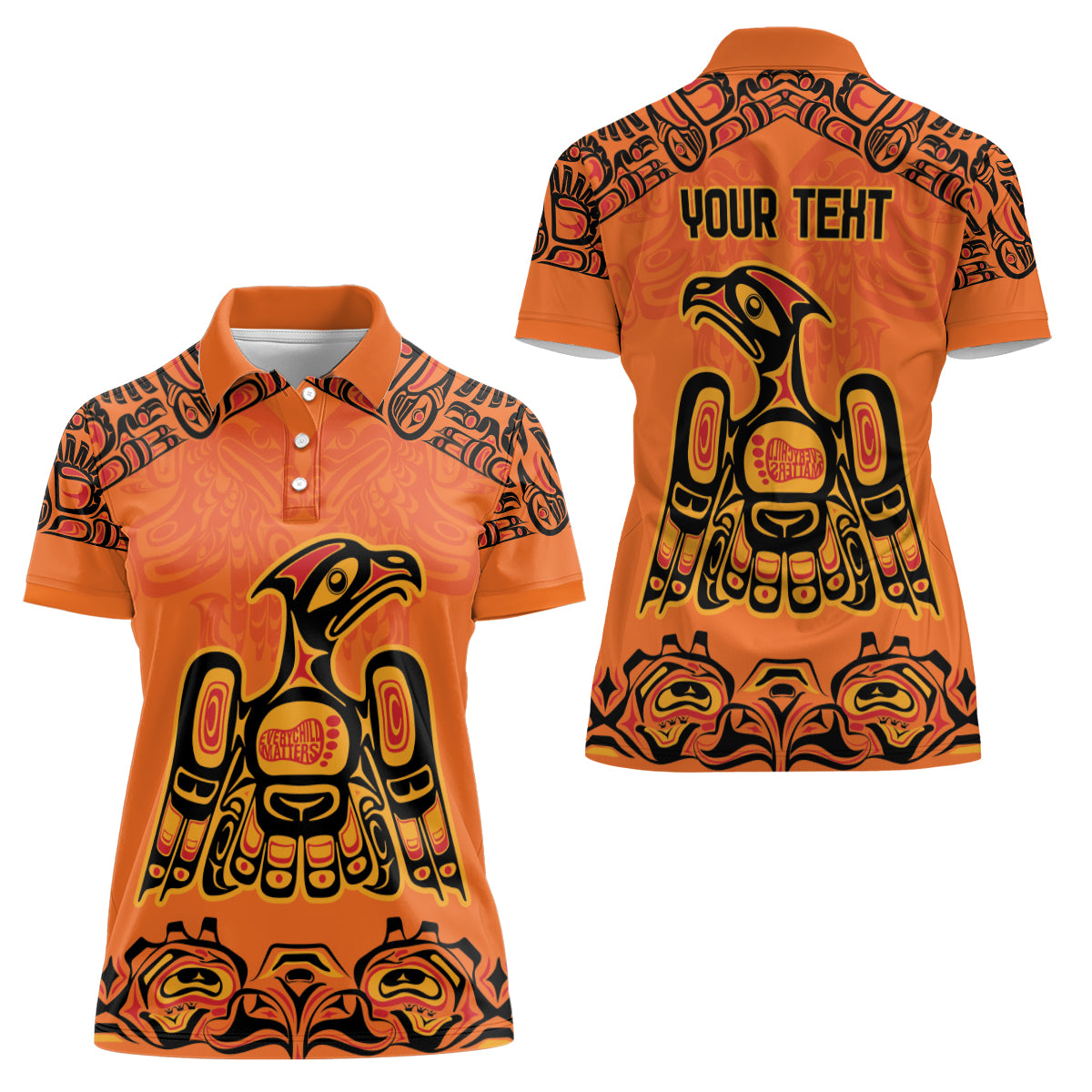 Personalized Every Child Matter Women Polo Shirt Canadian Native Indigenous Haida - Wonder Print Shop