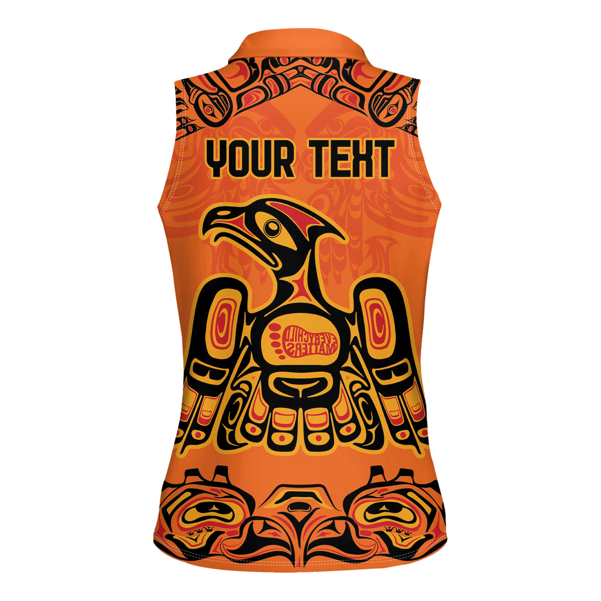 Personalized Every Child Matter Women Sleeveless Polo Shirt Canadian Native Indigenous Haida - Wonder Print Shop