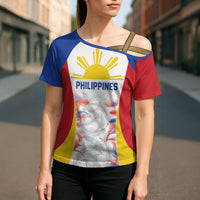 Philippines Flag Day Cross Shoulder Shirt Filipino Feather Pattern
