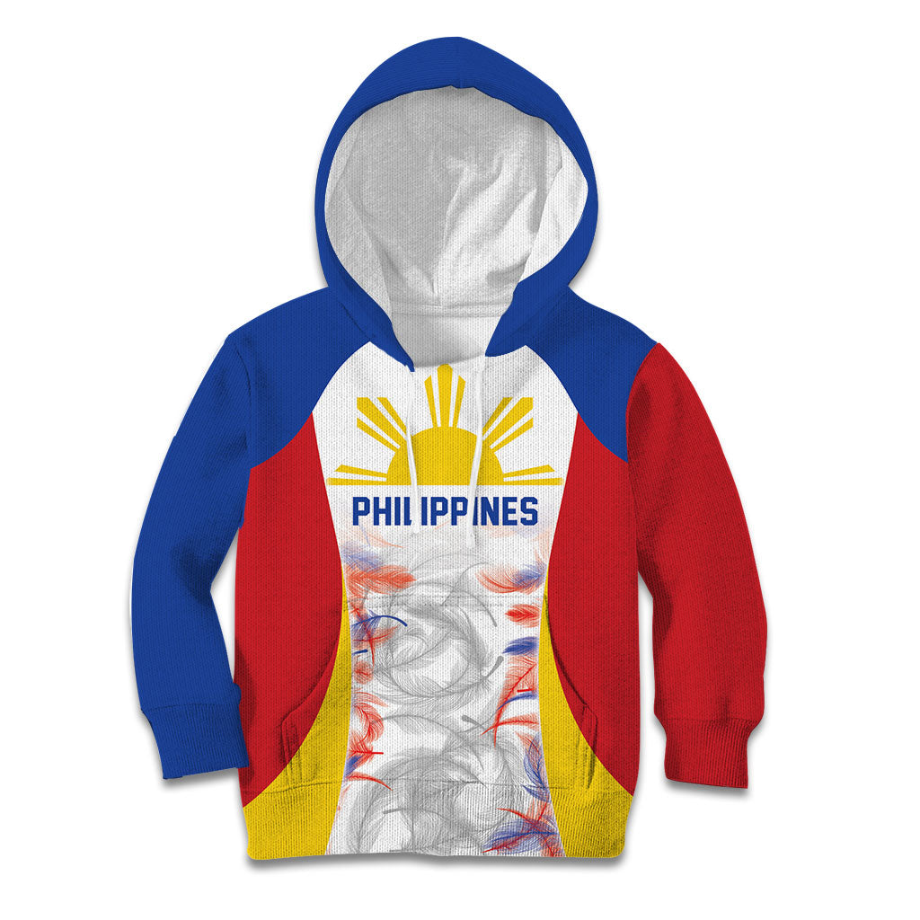 Philippines Flag Day Kid Hoodie Filipino Feather Pattern