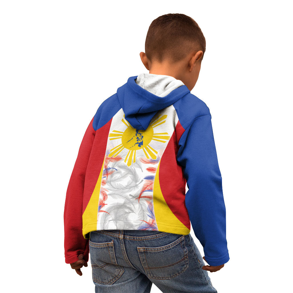 Philippines Flag Day Kid Hoodie Filipino Feather Pattern