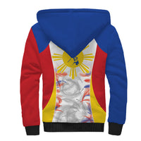 Philippines Flag Day Sherpa Hoodie Filipino Feather Pattern