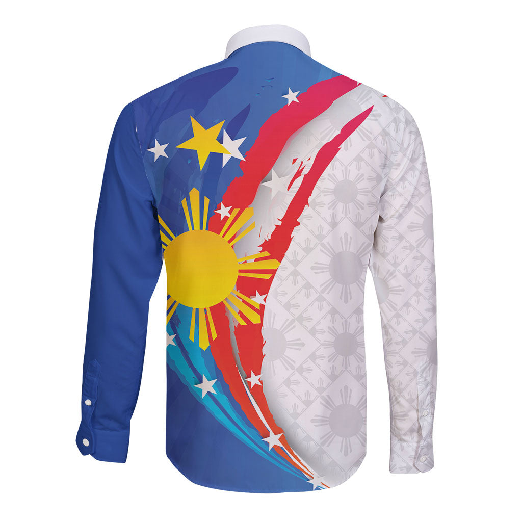 Philippines Flag Day Long Sleeve Button Shirt Filipino Pride Shines Bright On Flag Day