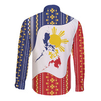 Philippines Flag Day Long Sleeve Button Shirt Filipino Traditional Igorot Tribal Pattern