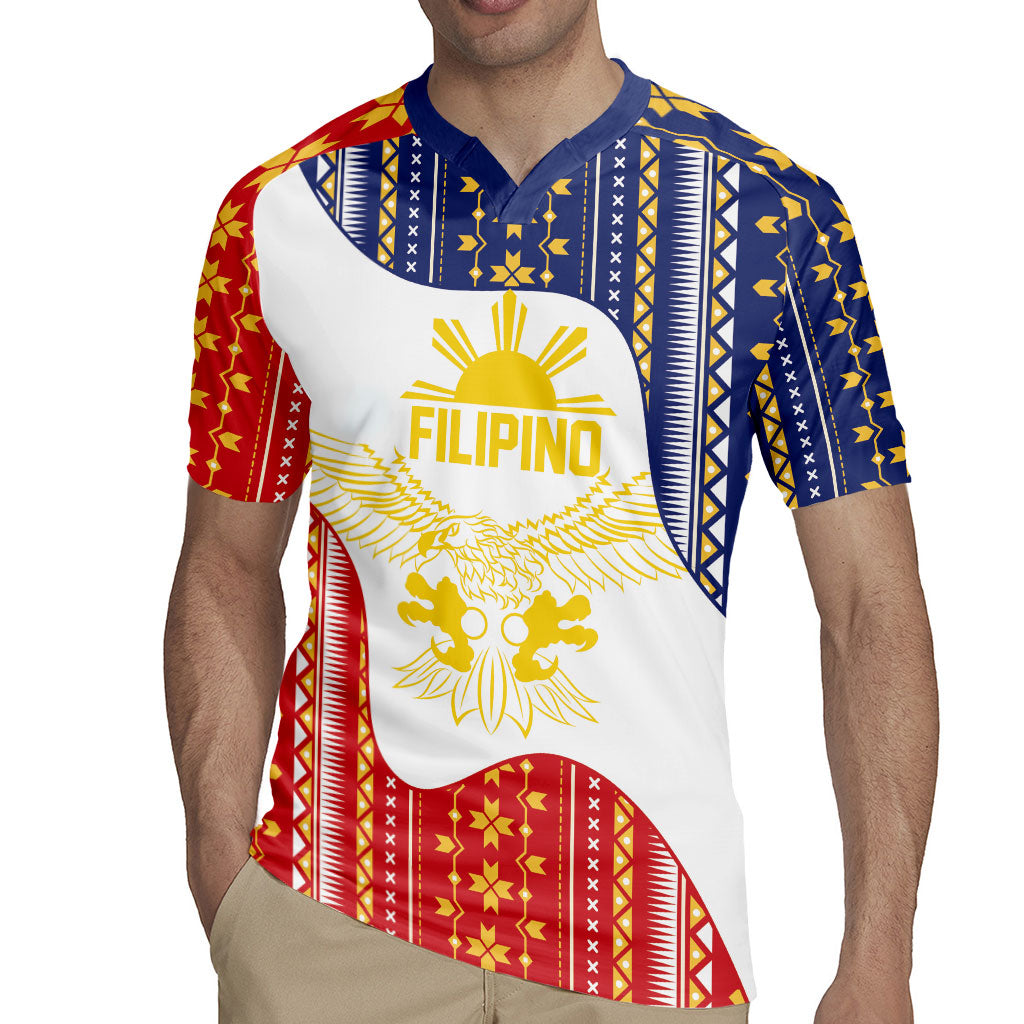 Philippines Flag Day Rugby Jersey Filipino Traditional Igorot Tribal Pattern