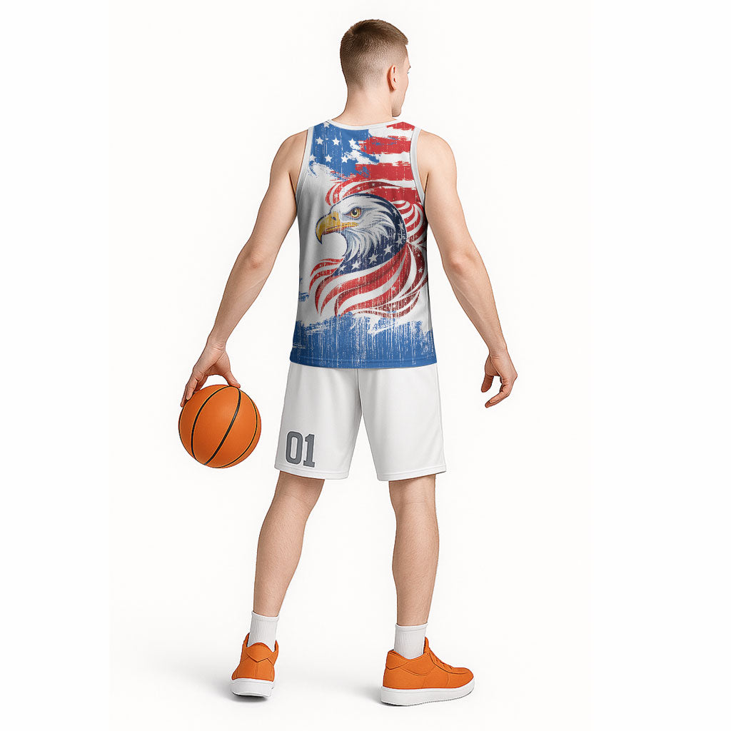 United States Flag Day Basketball Jersey Proud To Honor The Stars And Stripes
