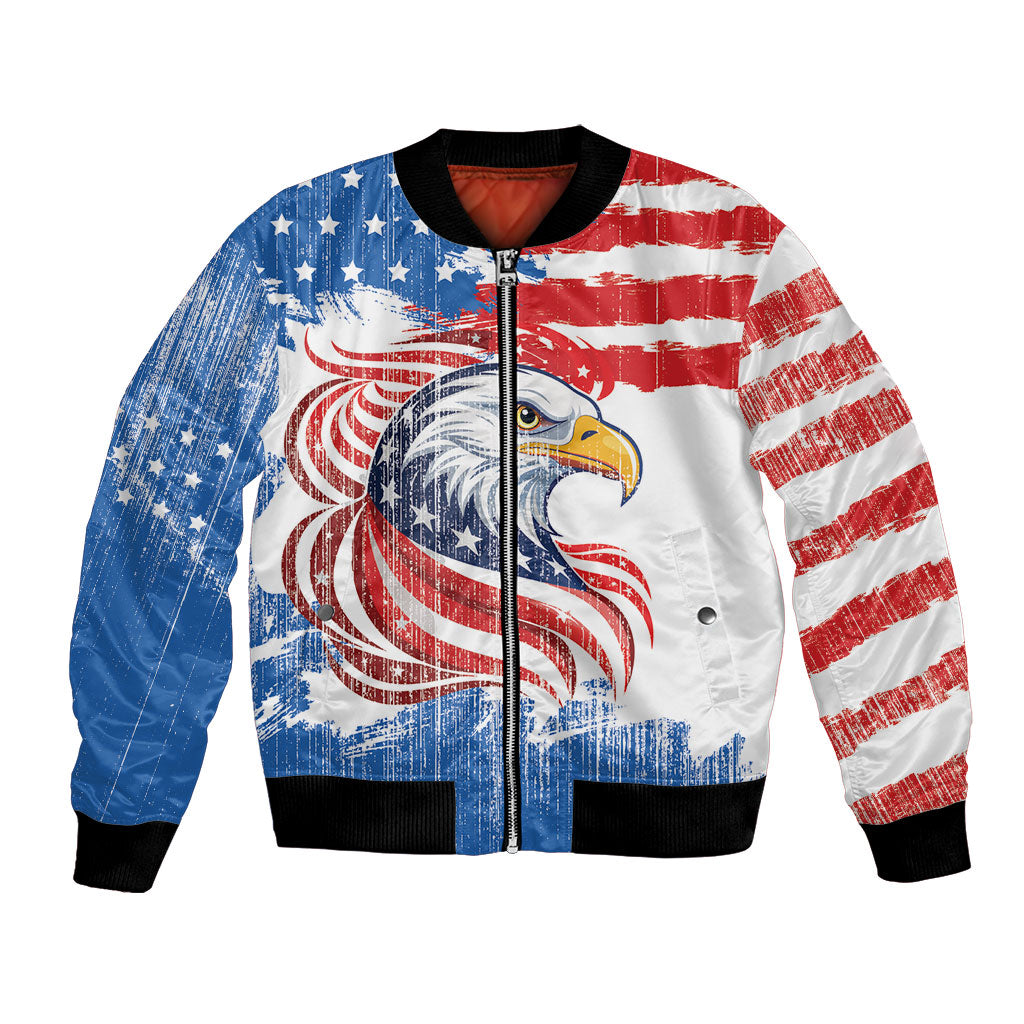 United States Flag Day Bomber Jacket Proud To Honor The Stars And Stripes