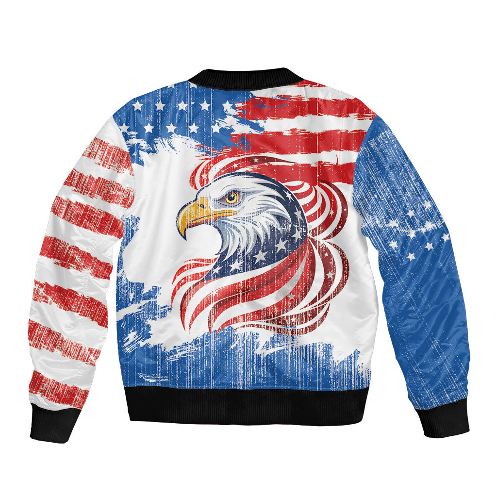 United States Flag Day Bomber Jacket Proud To Honor The Stars And Stripes