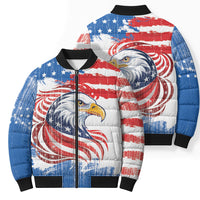 United States Flag Day Bomber Puffer Jacket Proud To Honor The Stars And Stripes