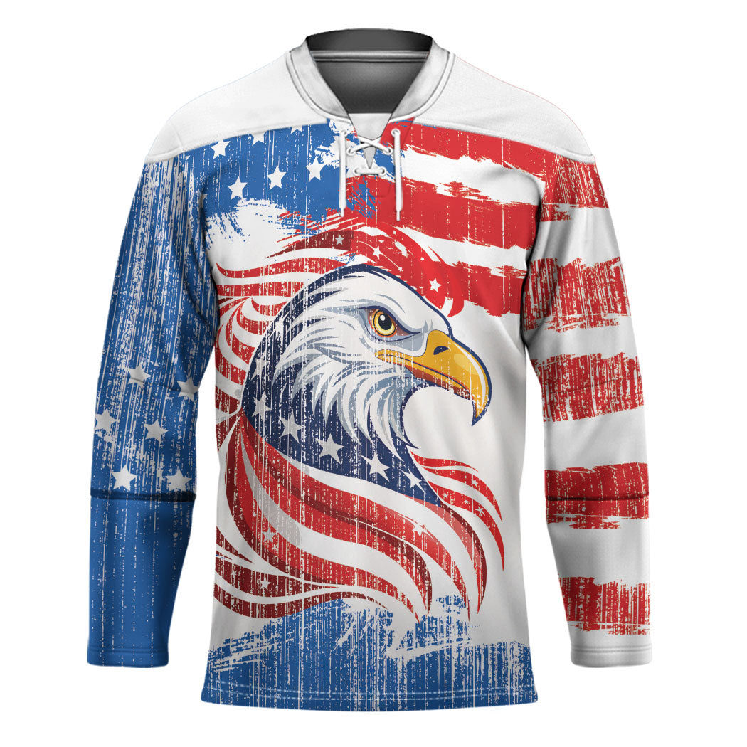 United States Flag Day Hockey Jersey Proud To Honor The Stars And Stripes