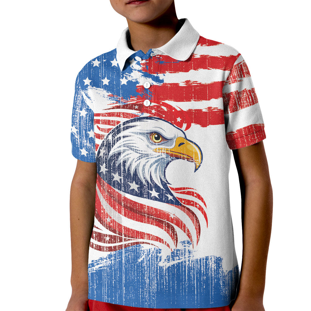 United States Flag Day Kid Polo Shirt Proud To Honor The Stars And Stripes