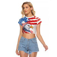 United States Flag Day Raglan Cropped T Shirt Proud To Honor The Stars And Stripes