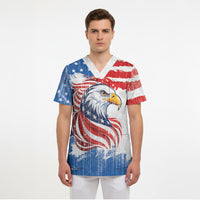 United States Flag Day Scrub Top Proud To Honor The Stars And Stripes