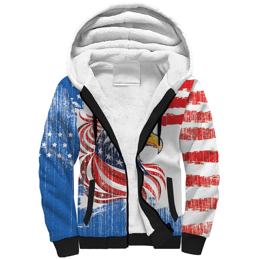 United States Flag Day Sherpa Hoodie Proud To Honor The Stars And Stripes